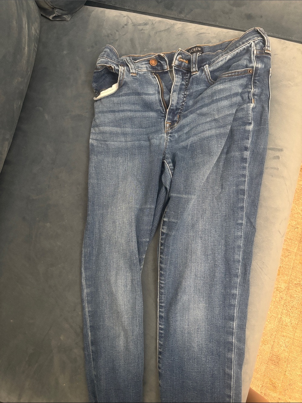 J. Crew Skinny Jeans in Faded Blue Wash
